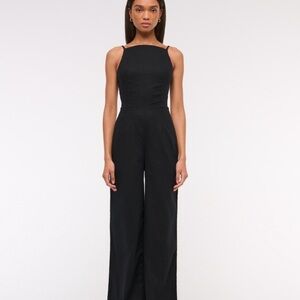 Abercrombie Linen-Blend Apron Jumpsuit